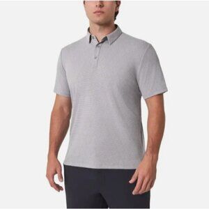 NEW Modern Ambition Mens XL Gray Short Sleeve Polo Shirt Organic Cotton